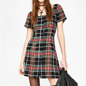 Motel plaid mini dress